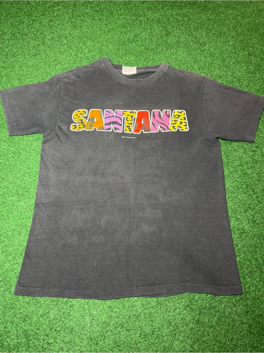 INSANE Vintage 80s Santana Band Tee T-shirt, Guitar Legend 1985 Tour (Medium)